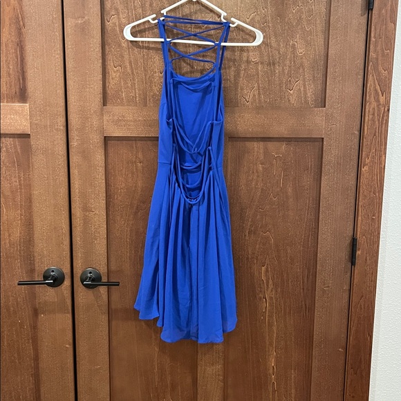 Blue Strappy-Back Women’s Dress - Picture 3 of 3